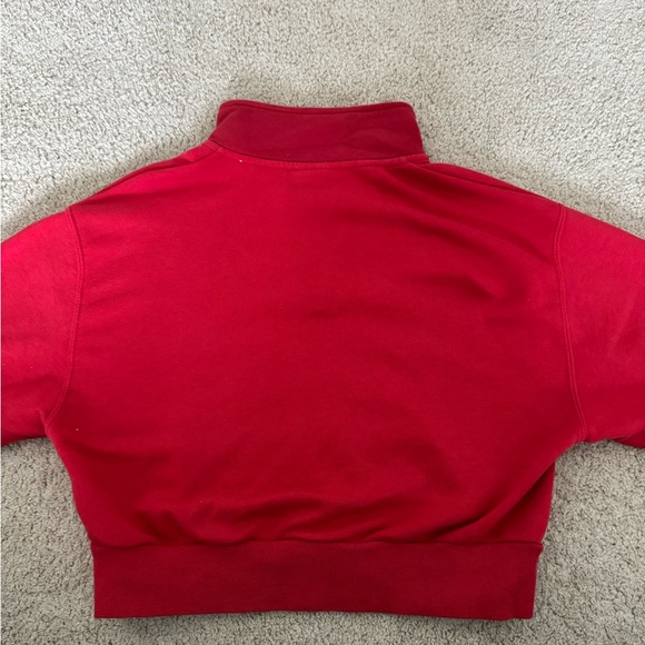 Red aritzia quarter zip cropped sweatshirt - Picture 4 of 4